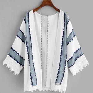 Striped cardigan top